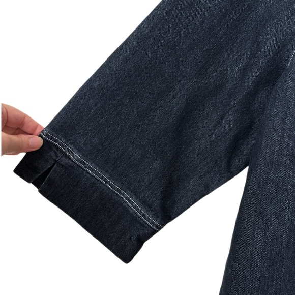 Venezia Dark Wash Black Denim Vintage 90s 2 Button Swing Jacket Size 22/… - Picture 8 of 13